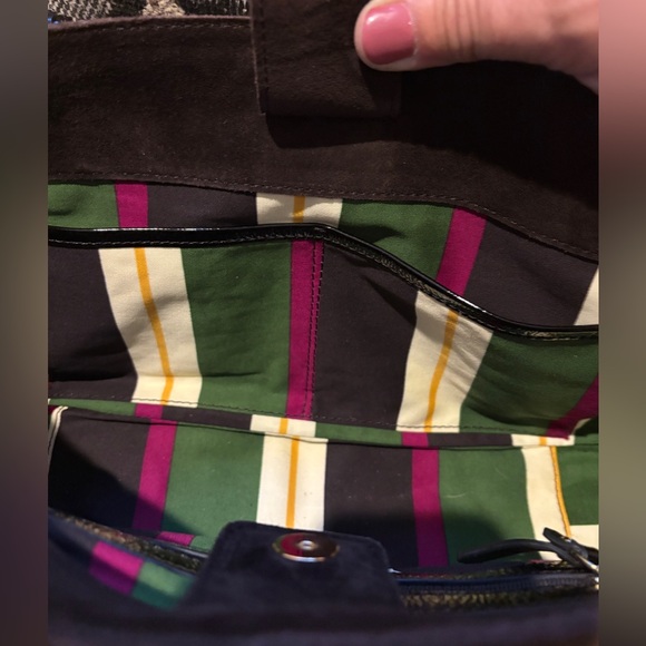 NWT Kate Spade Oak Park Small Rue Chocolate Suede Shoulder Bag - Picture 15 of 17